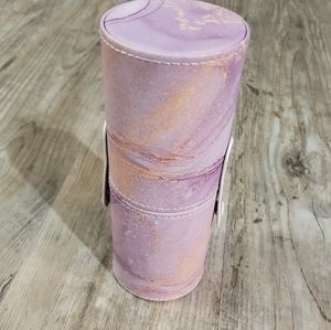 Makeup Brush Storage Box In Mauve Purple Abstract Pattern